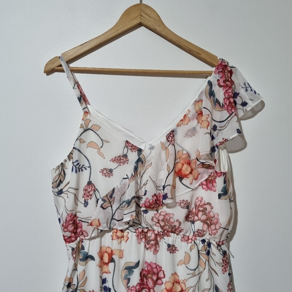 Portmans Size 14 White Floral Summer Dress - Picture 4 of 6